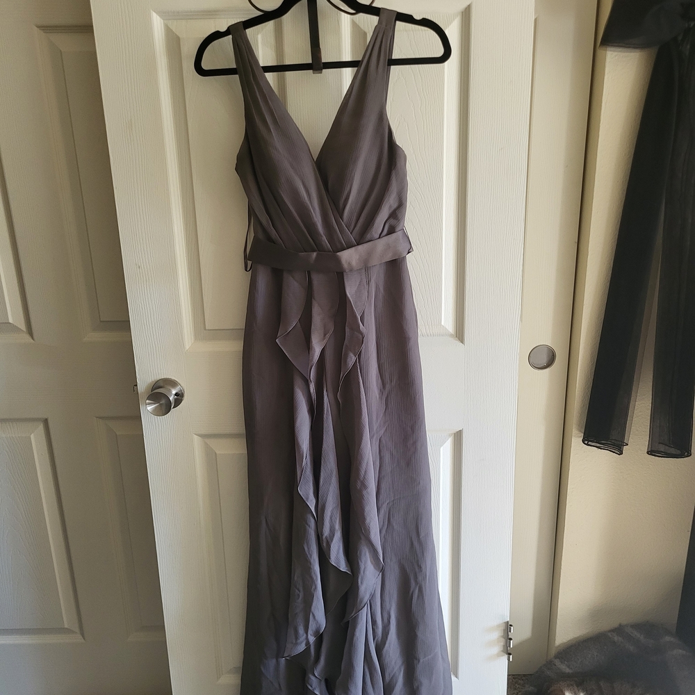 White by Vera Wang Gray Maxi Dress